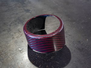 Alfa Romeo Stelvio Front Emblem Frame Cover - Carbon Fiber - Red Carbon Alfa Romeo Stelvio Front Emblem Frame Cover - Carbon Fiber - Red Carbon